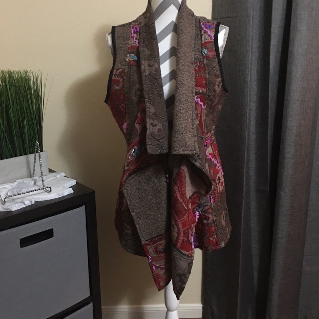 Anu Red/Brown Patterned Wool Jacket